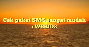 Cek paket SMS sangat mudah : WEBID2