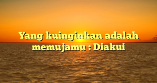 Yang kuinginkan adalah memujamu : Diakui