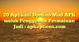 20 Aplikasi Domino Mod APK untuk Penggemar Permainan Judi : apkoptions.com